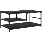 vidaXL Salontafel, zwart, eikenlook, 90 x 49 x 40 cm, houtvezel