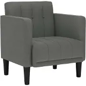 vidaXL Fauteuil met armleuningen 53 cm stof donkergrijs