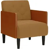 vidaXL Fauteuil met armleuningen 55 cm fluweel bruin