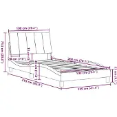 vidaXL Bedframe zonder matras "Hanko", zwart, 100x200 cm, stof
