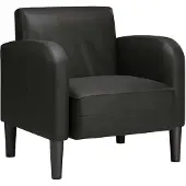 vidaXL Fauteuil met armleuningen, zwart, 54 cm, kunstleer