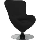 vidaXL Eivormige stoel Zwart 63 x 73 x 90 cm Stof