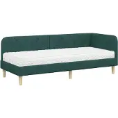 vidaXL Hoek Bed Frame Donkergroen 80 x 200 cm Stof