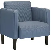 vidaXL Fauteuil met armleuningen 54 cm corduroy stof blauw
