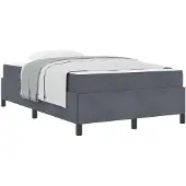 vidaXL Bedframe Donkergrijs 120 x 190 cm Stof