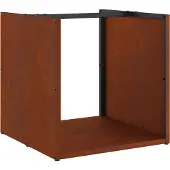 vidaXL Brandhoutrek 40x40x40 cm weervast staal