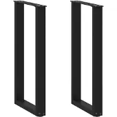 vidaXL Console tafelpoten 2 st U-vormig 28x(72-73) cm staal zwart