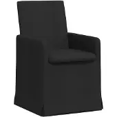vidaXL Eetstoelen 2 st Stof Zwart 57 x 68 x 94 cm