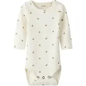 Name it Rompertje/body beige / wit