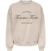 JDY Sweatshirt 'JDYMesa' ecru / bruin