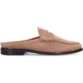 Manfield Taupe suède loafers | Maat 44
