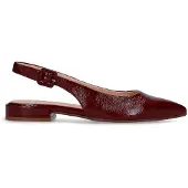 Manfield Bordeaux rode lakleren slingbacks | Maat 40