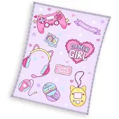 Carbotex Gamer Girl fleece plaid - 130 x 170 cm