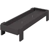vidaXL Voerbak voor kippen, zwart, 80 x 28 x 13,5 cm