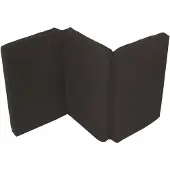 Nattou Reisbedmatras Microfiber, zwart - Zwart