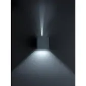 HELESTRA LED-wandlamp buiten Siri 44, dimbaar, zwart, Aluminium, Modern, LED wandlamp buiten