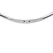 Trendjuwelier huiscollectie 1321405 Zilveren Ketting Tussenstuk Zirkonia 42 + 3 cm