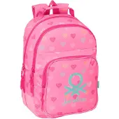 Safta Benetton rugzak, 20 liter, 32x42x15 cm, roze. Kinderrugzak, roze, one size