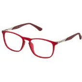 Police Brillen VK064507CSM, rood, voor kinderen (diameter 50 mm)