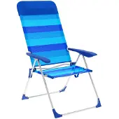 Marbueno Summer Folding Chair 5 Positions 69x58x109 Cm Blauw