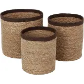 Dixie Emil opbergmand 3-pack large Natuur-bruin