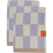 Mette Ditmer Retro Gastendoek 40x55 Cm Pak Van 2 Lila - Handdoeken & badhanddoeken Biologisch Katoen Lilac - RETTWG87