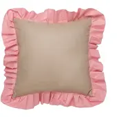 Garden Glory Outdoor kussen met volant 45x45 cm Beige-pink