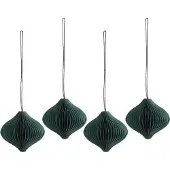 Scandi Living Onion kerstballen 4-pack Forest Green
