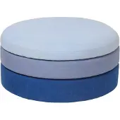 Broste Copenhagen Pond poef blauw - Ø68XH30CM
