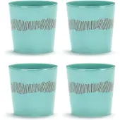 Serax Feast Koffiekop - Set van 4 Azure|Red Stripes