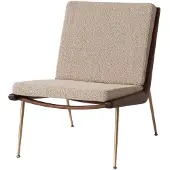 &tradition Boomerang HM1 fauteuil Karakorum 003 beige-walnoothouten poten geolied