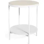 SMD Design Lene bijzettafel wit, hoog, wit gepigmenteerd essenfineer