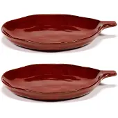 Serax La Mère schotel met handvat Ø17 cm 2-pack Venetian red