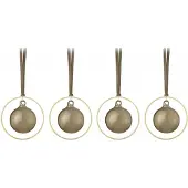 Blomus KITAI kerstballen 8,5 cm 4-pack Coffee