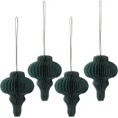 Scandi Living Spira kerstballen 4-pack Forest Green