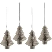 Scandi Living Tree kerstballen 4-pack Beige