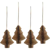 Scandi Living Tree kerstballen 4-pack Natural