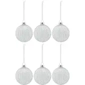 Scandi Living Holiday kerstballen 6-pack White