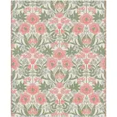 Ekelund Linneväveri Bettys tulpaner deken 140x170 cm Roze-groen