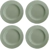 Scandi Living Dots bord 28 cm 4 stuks Groen