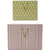 House Doctor Keep opbergdozen rood-khaki 2-delig