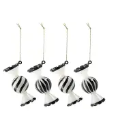 Scandi Living Jolly kerstbal 4-pack Wit