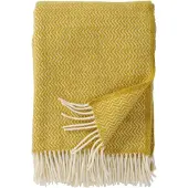 Klippan Yllefabrik Sorbet wollen plaid 130x200 cm Banaan