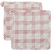 Nicolas Vahé Chef pannenlappen 2-pack Rood