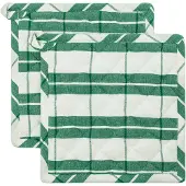 Nicolas Vahé Chef pannenlappen 2-pack Groen