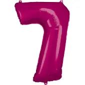 Amscan Folieballon 58 X 88 Cm Nummer 7 Roze