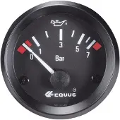 EQUUS 842095 Inbouwmeter (auto) Oliedrukweergave Meetbereik 0 - 7 bar Standart Geel, Rood, Groen 52 mm