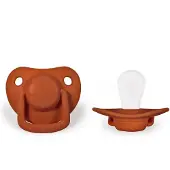 Filibabba - Set van 2 anatomische siliconen fopspenen 0-6m - Terracotta Dès la naissance - 6 mois