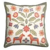 Ekelund Linneväveri Kurbitsblom kussensloop 40x40 cm Multi