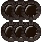 NJRD Lines bord Ø 27 cm 6-pack bruin